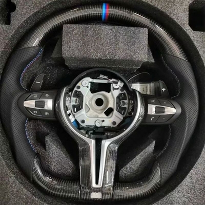 Volante in fibra di carbonio BMW con pelle perforata per M3 M5 F20 F22 F30 F31 F36