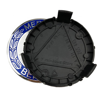 Nero Blu 75mm Ruota Rame Hub Caps Ruota Centro Caps Per Mercedes Benz A1714000025