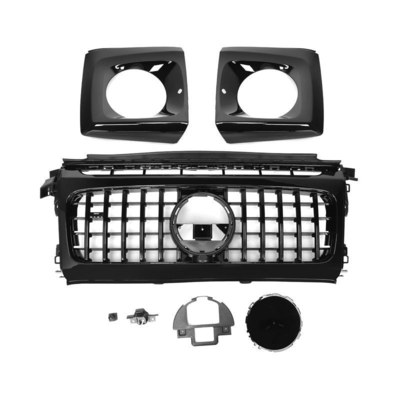 Prodotti di sintonizzazione Griglia del paraurti anteriore nera ABS Gloss Per Mercedes Benz Classe G W464 2019