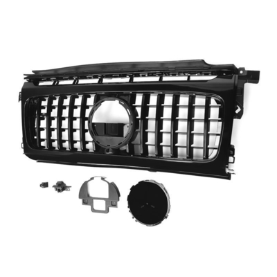 Prodotti di sintonizzazione Griglia del paraurti anteriore nera ABS Gloss Per Mercedes Benz Classe G W464 2019