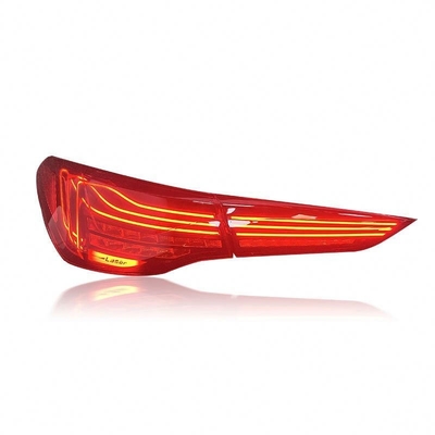 BMW Serie 4 G22 2020 Anno G82 M4 Modello CSL Stile Lampade posteriori Colore nero e rosso