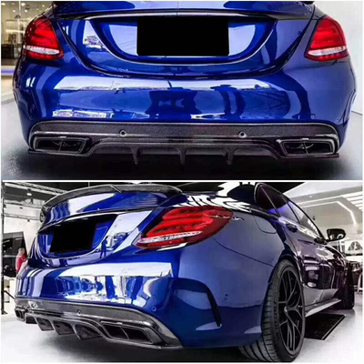 Fibra di carbonio reale diffusore di paraurti posteriore per Mercedes Benz W205 C250 Sport C43 C63 AMG 2015 2019