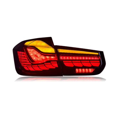 BMW Serie 3 F30 F35 Lampada posteriore con segnale di svolta a scala drago Fumo rosso
