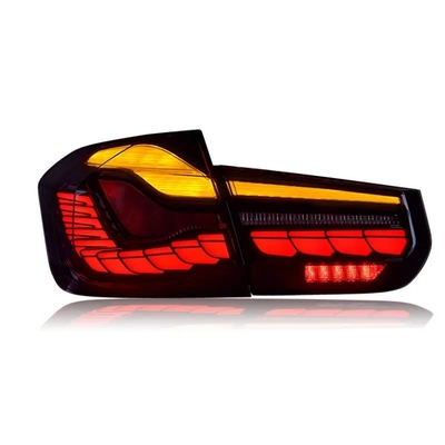 BMW Serie 3 F30 F35 Lampada posteriore con segnale di svolta a scala drago Fumo rosso