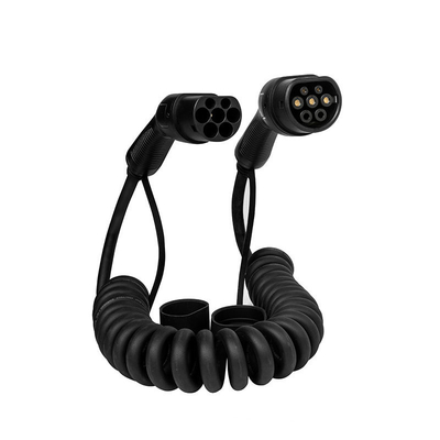 16A Modulo di carica elettrica per veicoli elettrici a tre fasi nero Livello 3 Cavo di ricarica per veicoli elettrici