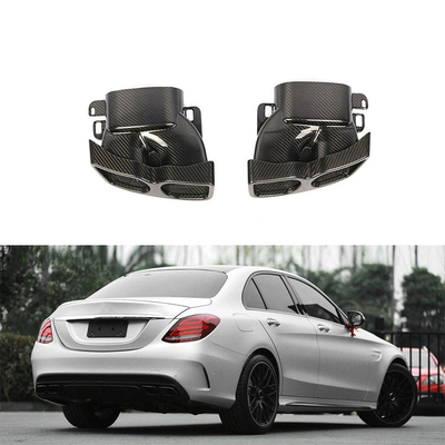 Altro anno Tubi di scarico in fibra di carbonio secca W205 Tail Muffler Per Mercedes Benz W213 W218 W222 GLE GLC CLA 2019