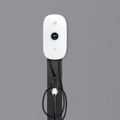 Stazione di ricarica AC EV montata a pavimento con una spina di tipo 2 opzionale per auto elettrica