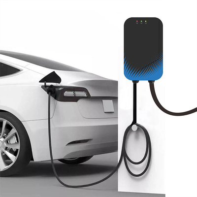3Stazione di ricarica elettrica a display LCD da 0,5 pollici con supporto per app e potenza di uscita di 7 kW