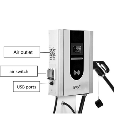 Caricabatterie veloci per veicoli elettrici di tipo GBT Caricabatterie a parete a corrente continua con corrente nominale 0-200A Potenza di uscita 20 kW
