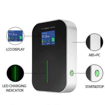 IP66 stazioni di ricarica a terra a prova d'acqua 16A 3 fasi di tipo 2 per caricabatterie elettriche da 11 kW