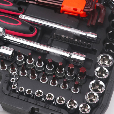 Riparazione di automobili 151PCS Scatola utensili per auto 12pt 6pt Set di utensili a presa Kit di attrezzi per riparazione di auto