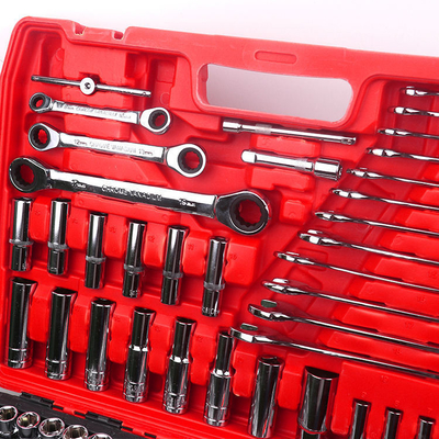 Riparazione di automobili 151PCS Scatola utensili per auto 12pt 6pt Set di utensili a presa Kit di attrezzi per riparazione di auto