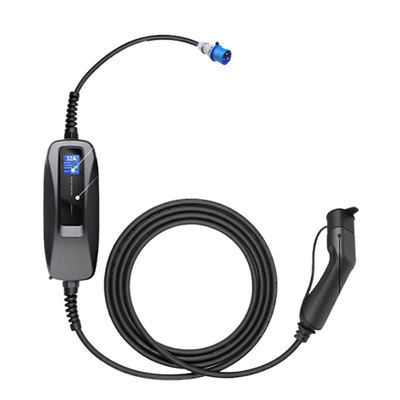 32A Tipo1/Tipo2 Cassa di ricarica EV portatile per cavi di ricarica Nissan LEAF Nero
