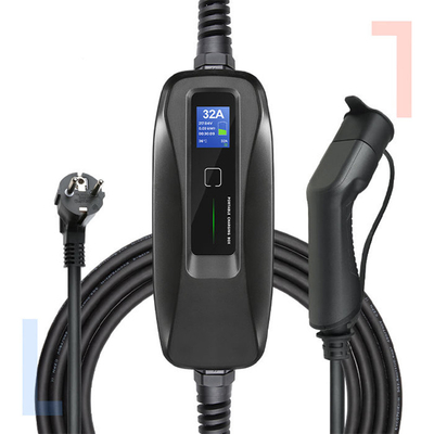 32A Tipo1/Tipo2 Cassa di ricarica EV portatile per cavi di ricarica Nissan LEAF Nero