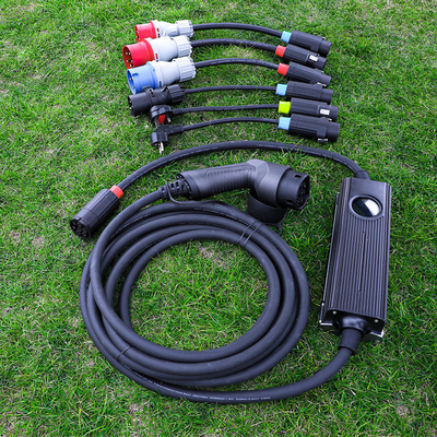 Unità di ricarica portatile per auto elettrica da 16 kW ad alta potenza 220v-480v con connessione di tipo 2