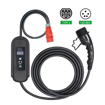 Grandi favorevolmente IEC 62196 Tipo 2 caricabatterie 16A 400V AC Mode 2 carica EVSE 11KW