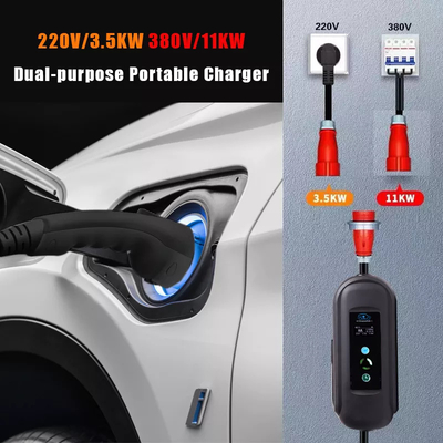 Grandi favorevolmente IEC 62196 Tipo 2 caricabatterie 16A 400V AC Mode 2 carica EVSE 11KW