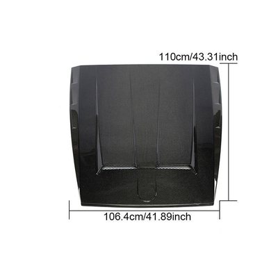 110*106.4*5CM Copertura motore in fibra di carbonio nera lucida Per Mercedes-Benz G500 G550 Amg