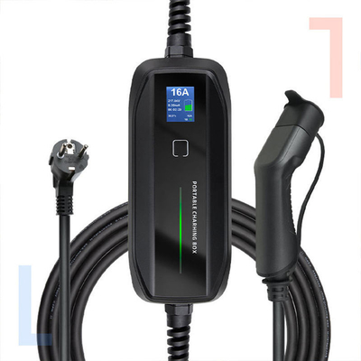 16A Cassa di ricarica portatile per veicoli elettrici di tipo 1/tipo 2 connessione IP67