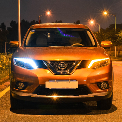 14-16 Assemblaggio dei fari X-Trail con lenti a LED modificate e segnale di svolta dell'acqua corrente