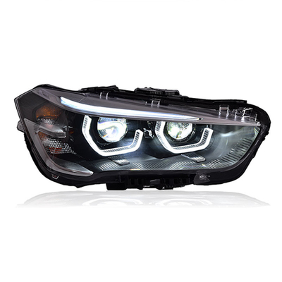 12V assemblaggio del faro cucchiaio modificato luce diurna LED Laser Lens per BMW X1