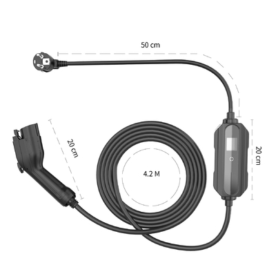 Caricabatterie portatili da 3,5 kW 16A Sae J1772 Tipo 1 Ev per auto elettrica con presa personalizzata